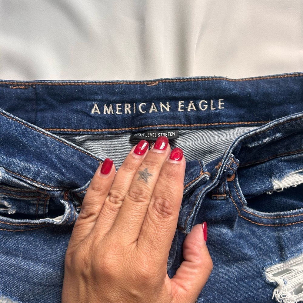 American Eagle Bundle! 2 Blue Denim Shorts - Picture 3 of 9